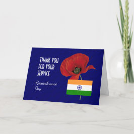 Anpassad INDIENS FLAGGDAG VETERANER Tack Kort