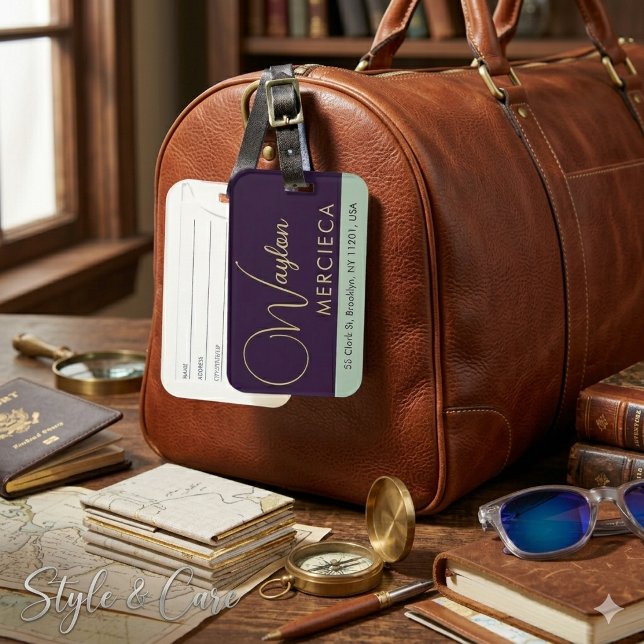 Anpassad Info Personlig Lyxig Resväskemärke Bagagebricka (Custom Info Personalized Luxury Travel Luggage Tag)