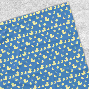 Anpassad initial gummiankpattern Blå baby unge Fleecefilt
