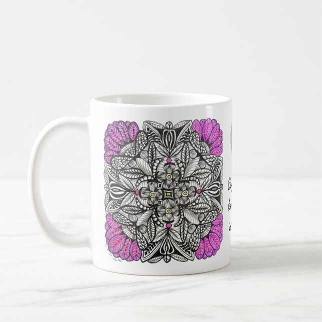 Anpassad initial Kaffe är ett språk i sig Mugg (Vänster)