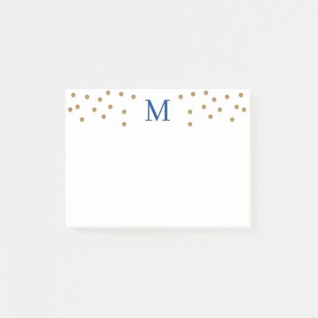 ANPASSAD INITIAL MED SPRINKLES Post-it-anteckninga Post-it Block (Framsida)