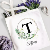 Anpassad Initial & Namn Personlig Monogram Blomma