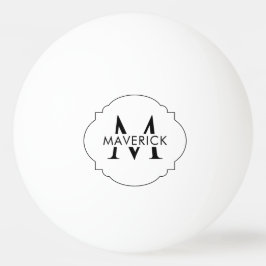 Anpassad Initial Namn Stilig Modern Stilren Pingisboll