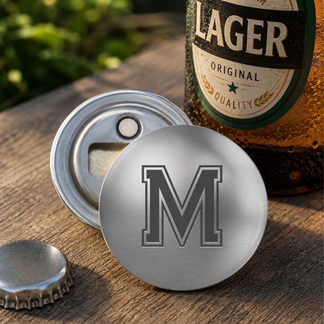 Anpassad Initial Personlig Monogram Borstad Metall Flasköppnare (Skapare uppladdad)