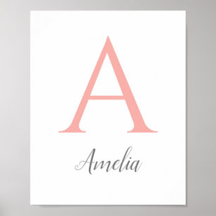 Anpassad initial utskrift poster