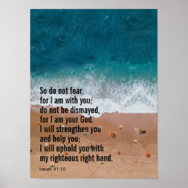 Anpassad Inspirerande Bibelvers Strand Poster