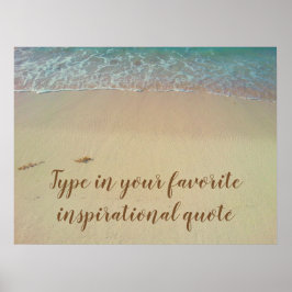 Anpassad inspirerande citatstrandsposter poster