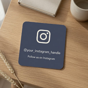Anpassad Instagram Följ Personlig Social Media Fyrkantigt Klistermärke