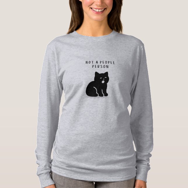 Anpassad Inte En Människor Person Katt Kvinnors T Shirt (Framsida)