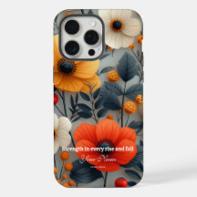 Anpassad iPhone 15 Promax-fodral med livfulla blom