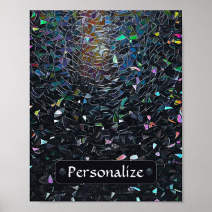 Anpassad Iridescent Abstrakt Färgat Glas Mönster Poster