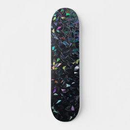 Anpassad Iridescent Abstrakt Glasmosaik Mönster Mini Skateboard Bräda 18,5 Cm