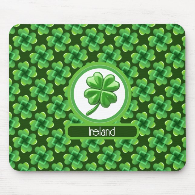 Anpassad Irish Klöver Musmatta (Framsidan)
