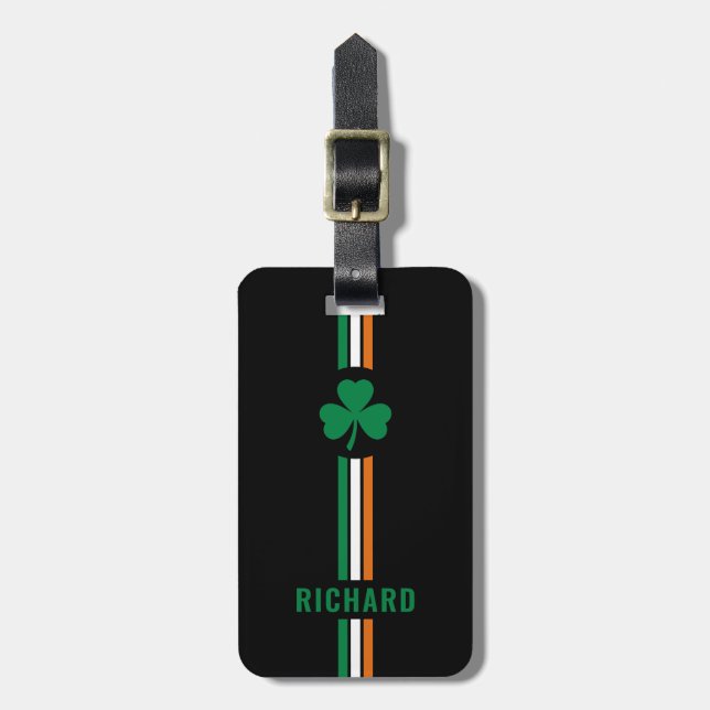 Anpassad irländsk flagga patriotiska Irland-ränder Bagagebricka (Vertikal Framsida)