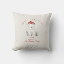 Anpassad isbjörnvattenfärg julstämning present