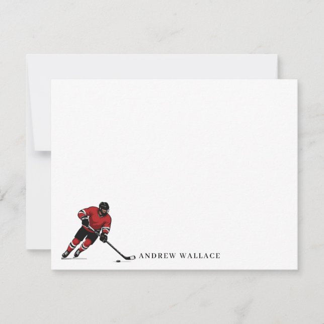 Anpassad ishockeynotkortsedel anteckningskort (Framsida)