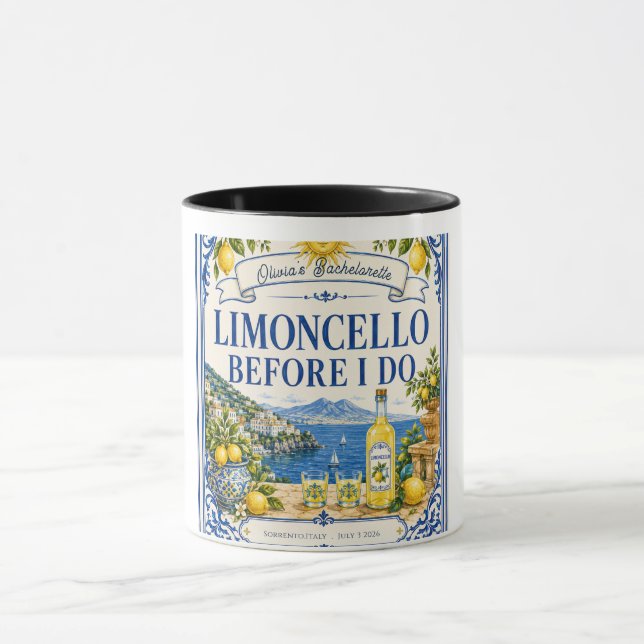 anpassad italiensk citron  möhippa Bröllopskväll Mugg (Center)