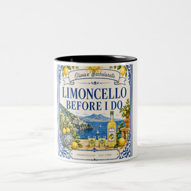anpassad italiensk citron  möhippa Bröllopskväll Två-Tonad Mugg (Center)