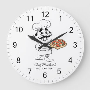 Anpassad italiensk Pizzeria Pizza Kök / Restaurang Stor Klocka