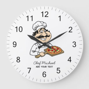 Anpassad italiensk Pizzeria Pizza Kök / Restaurang Stor Klocka