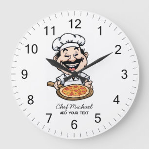 Anpassad italiensk Pizzeria Pizza Kök / Restaurang Stor Klocka