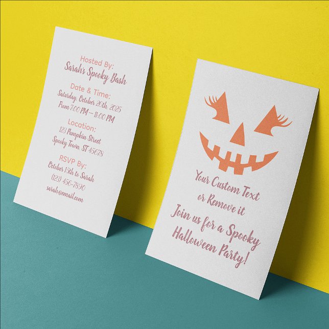 Anpassad Jack O Lantern Pumpa Halloween Inbjudan Reklamblad (Skapare uppladdad)