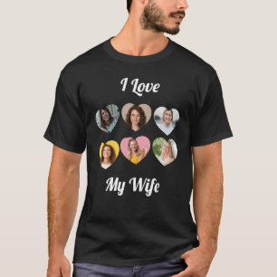 Anpassad "Jag älskar min fru" fotokollage T Shirt