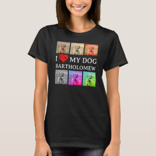 Anpassad JAG ÄLSKAR MIN HUND Pop Art Husdjursälska T Shirt