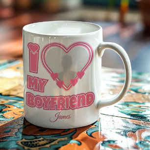 Anpassad Jag älskar min pojkvän – Lägg till foto & Kaffemugg