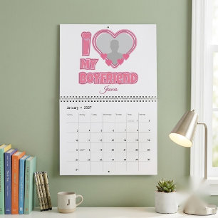 Anpassad Jag älskar min pojkvän – Lägg till foto & Kalender