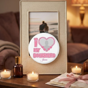 Anpassad Jag älskar min pojkvän – Lägg till foto & Magnet