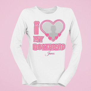 Anpassad Jag älskar min pojkvän – Lägg till foto o T Shirt