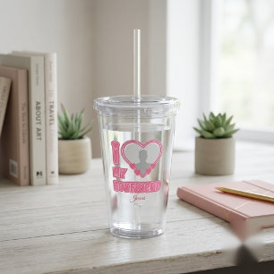 Anpassad Jag älskar min pojkvän – Lägg till foto & Take Away Mugg