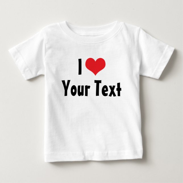 Anpassad Jag älskar T-shirt (Framsida)