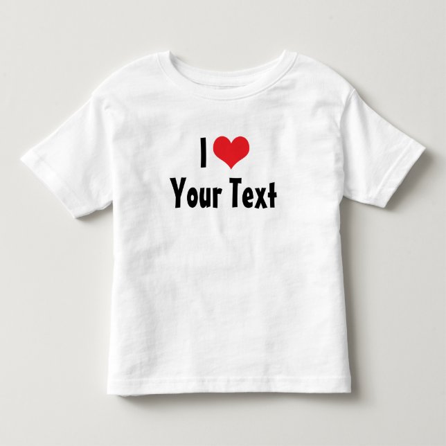 Anpassad Jag Älskar T-Shirt (Framsida)