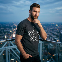Anpassad 'Jag Sa Det Ju' Sassy Filmcitat Grafisk K T Shirt