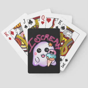 Anpassad "Jag skriker" spökdesign med iskon konst Casinokort