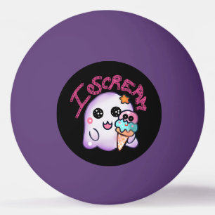 Anpassad "Jag skriker" spökdesign med konst i form Pingisboll