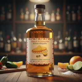Anpassad Jalapeño & Clementine Infunderad Tequilal Spritflaskor Etikett