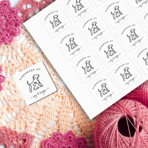 Anpassad järn på etikett för hantverkare med husdj