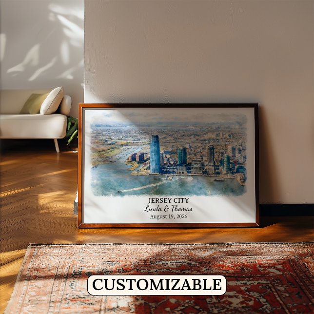 Anpassad Jersey City-väggkonst, New Jersey-plakat Poster (Skapare uppladdad)