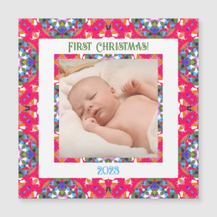 Anpassad Jolly First Christmas Magnetisk Fotoram
