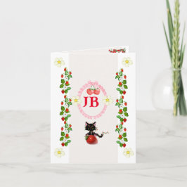 Anpassad Jordgubb Monogram Babysengerädsla Inbjudan