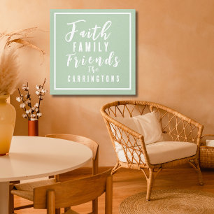 Anpassad jordton Sage Faith Familj Vänner Canvastryck