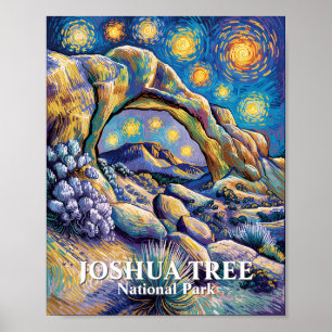 Anpassad Joshua Tree Arch Rock Stjärnklar Natt Fär Poster