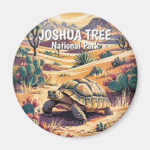 Anpassad Joshua Tree Sköldpadda Retro Ökenlandskap Magnet