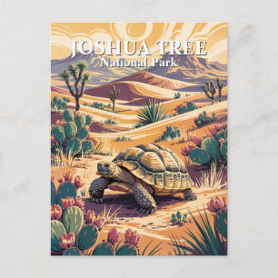 Anpassad Joshua Tree Sköldpadda Retro Ökenlandskap Vykort