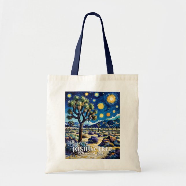 Anpassad Joshua Tree Van Gogh Stjärnnatt Modern Tygkasse (Framsidan)