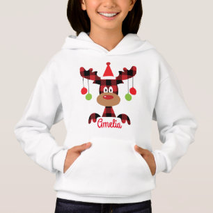 Anpassad jul för namn Cute Reindeer T Shirt