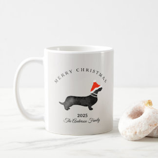 Anpassad jul röda grå tomte kolibri kaffemugg
